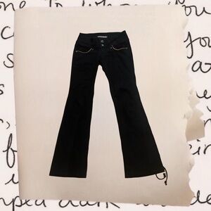 low rise japanese brand lace up jeans